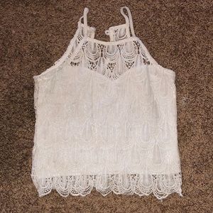 White Charlotte Russe Halter Top